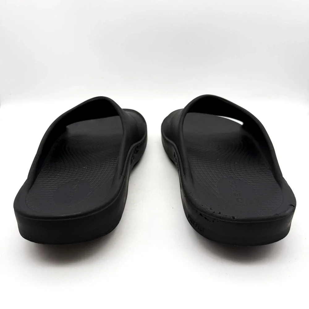 Oofos Black  Recovery Summer Slide Sandals Arch Support Foam Men's 10 Women's 12